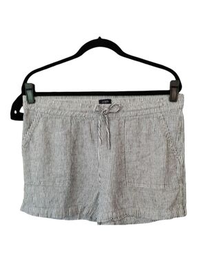 J. CREW Linen Shorts Pull-On M Striped #AX924